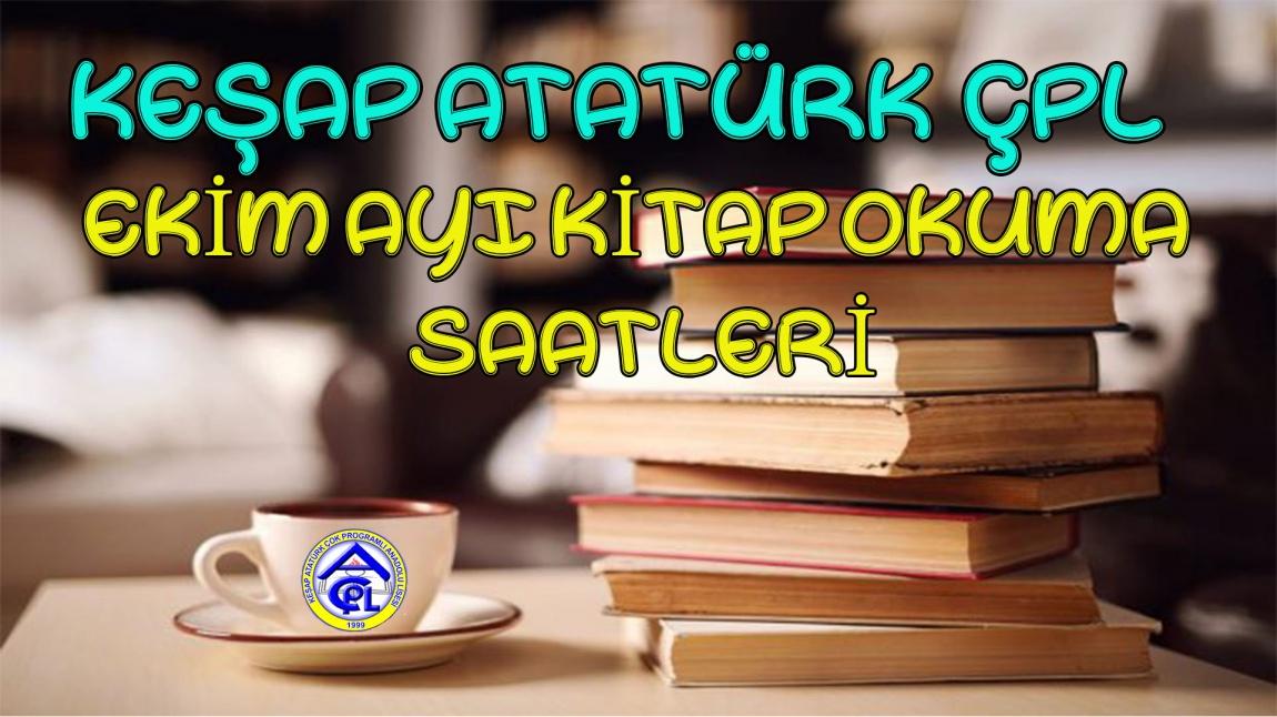 Keşap Atatürk Çok Programlı Anadolu Lisesi Ekim ayı kitap okuma saatleri.